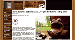 Desktop Screenshot of froghollercabins.com